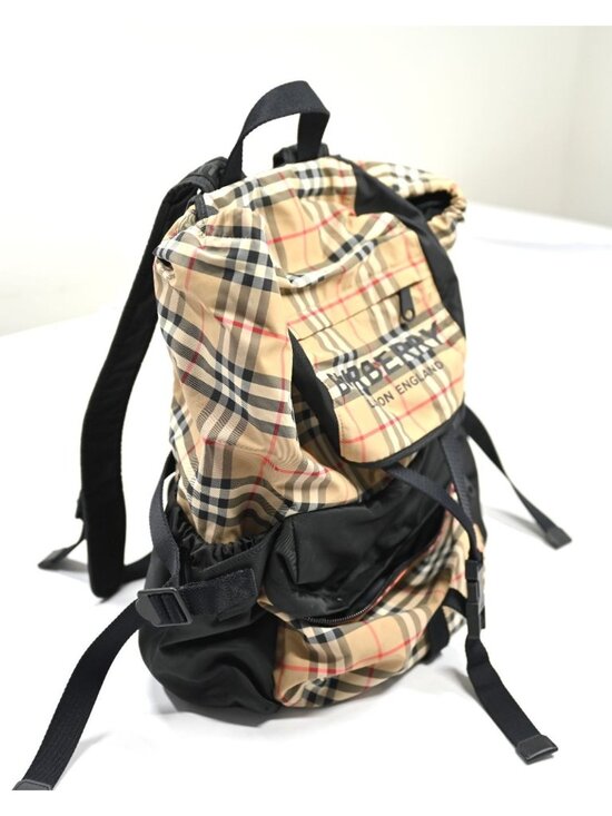 Burberry Logo Print Wilfin Backpack in Archive Beige main image 6